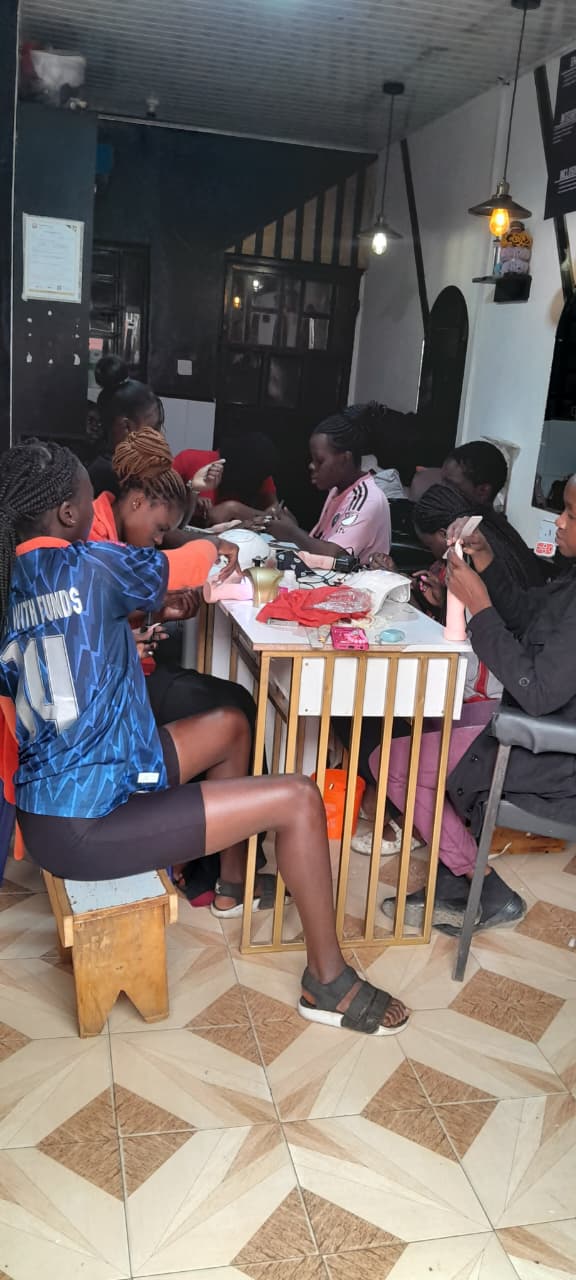Skills training session at the salon